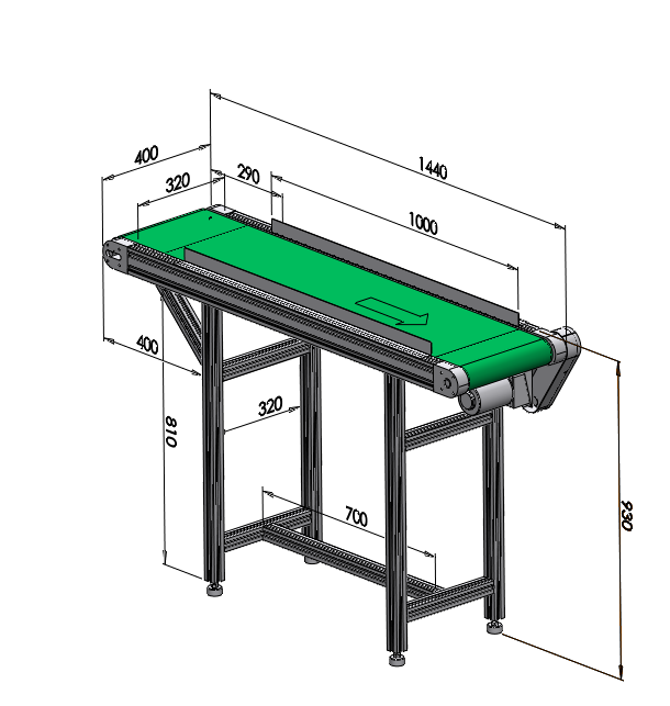 皮帶輸送機流水線（兩側(cè)帶擋邊）定制