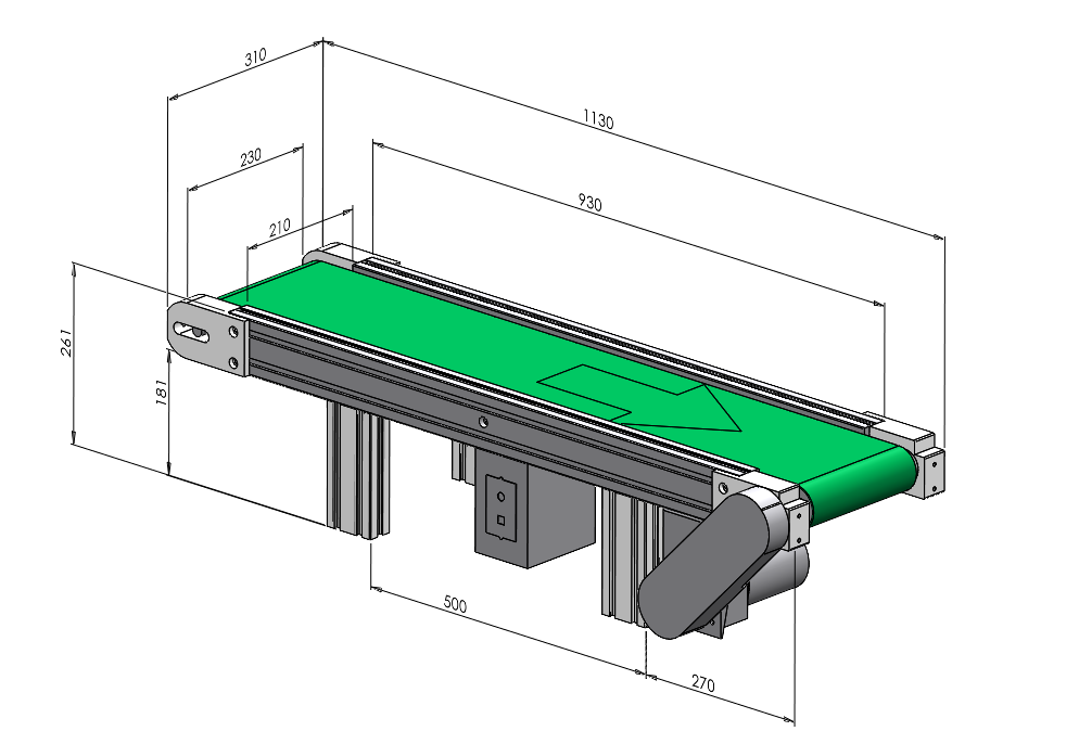 微型輸送機流水線設(shè)計圖紙