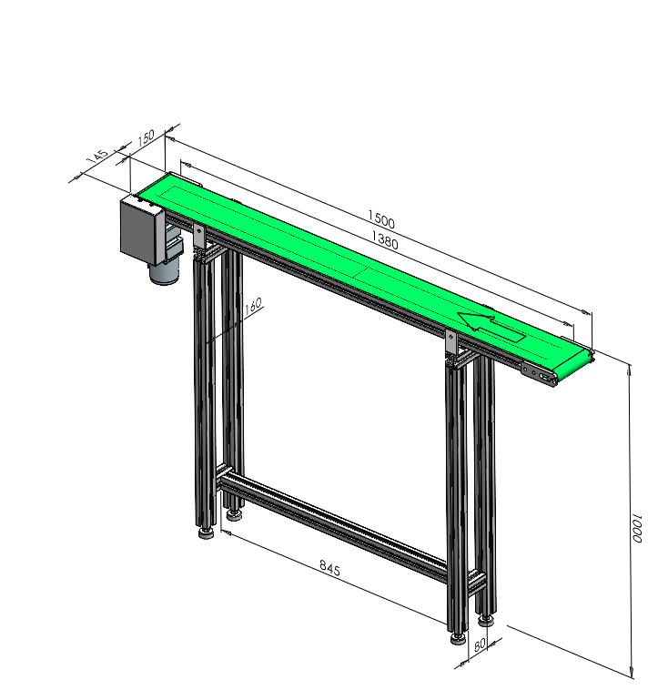 微型輸送機流水線